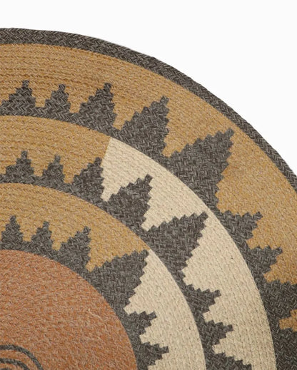 Soft & Stylish Printed Cotton Round Rug for Modern Homes | 35 inches