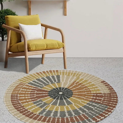 Boho Chic Printed Round Rug | 35 inches