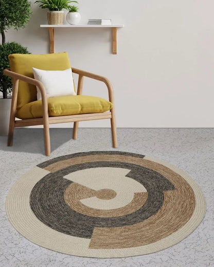 Bold & Beautiful Printed Cotton Round Rug for a Statement Look | 35 inches