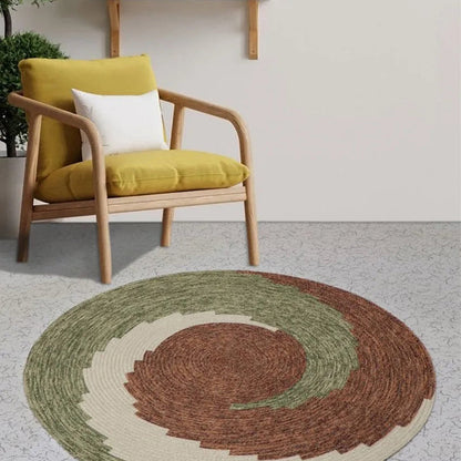 Playful Prints Cotton Round Rug to Brighten Your Room | 35 inches