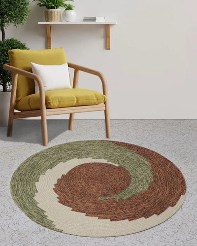 Playful Prints Cotton Round Rug to Brighten Your Room | 35 inches