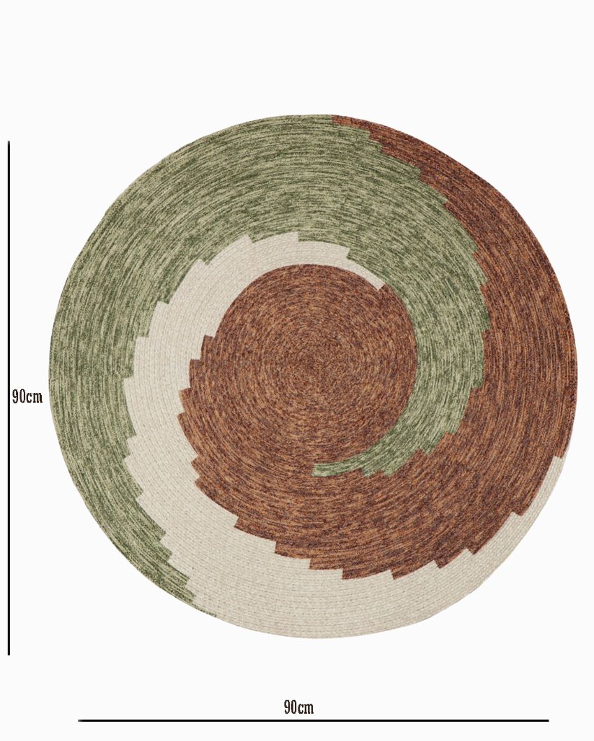 Playful Prints Cotton Round Rug to Brighten Your Room | 35 inches