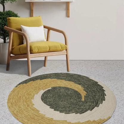 Fresh and Fun Round Rug with Vibrant Cotton Prints | 35 inches