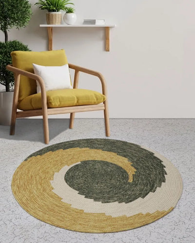 Fresh and Fun Round Rug with Vibrant Cotton Prints | 35 inches