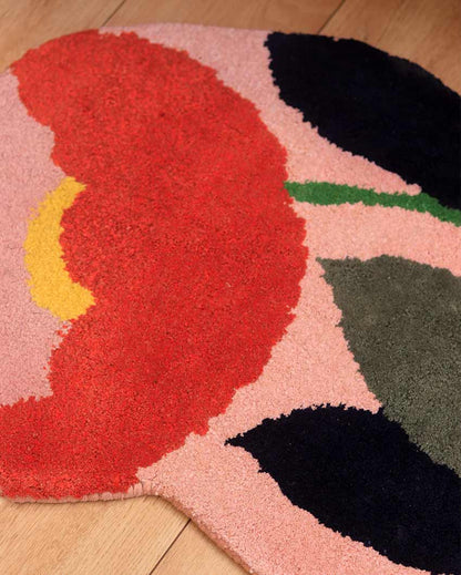 Floral Design Tufted Rug