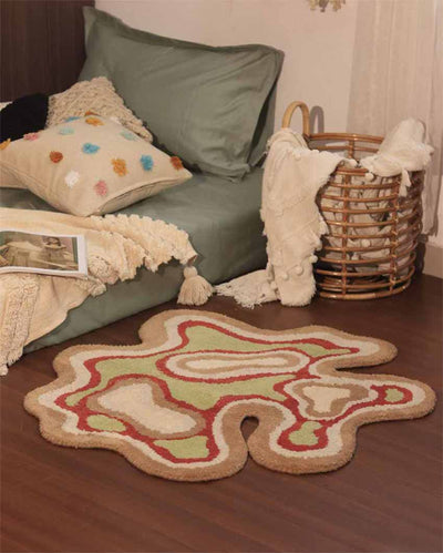 Colorful Fluid Tufted Design Rug