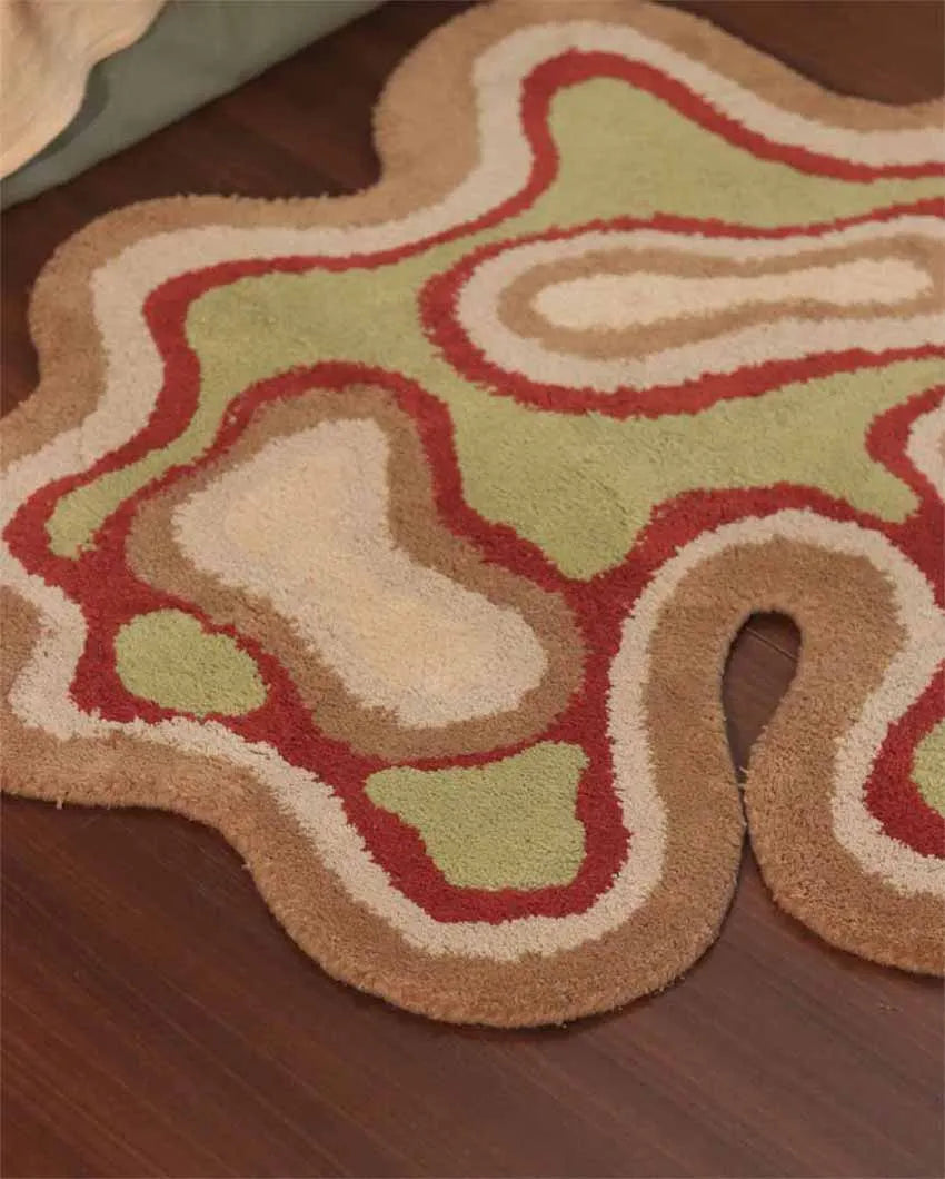 Colorful Fluid Tufted Design Rug