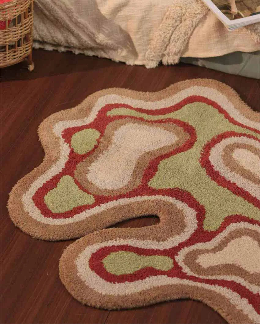 Colorful Fluid Tufted Design Rug