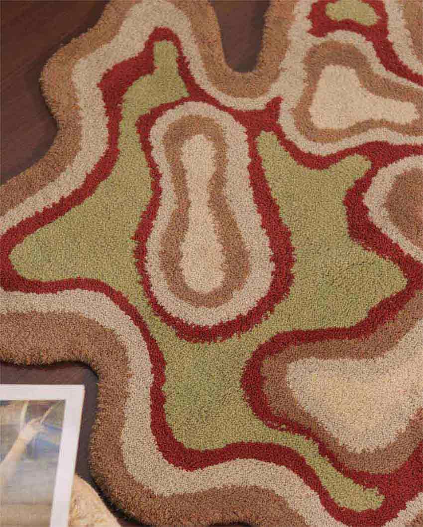 Colorful Fluid Tufted Design Rug