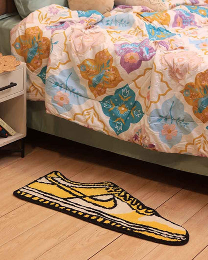 Cool Shoe Design Tufted Rug Yellow