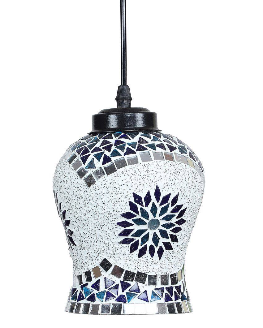 Turkish Design Mosaic Glass Hanging Lamp | 4.5 x 20 inches