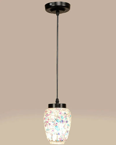 Retro Shell Style Mosaic Glass Hanging Lamp | 4 x 20 inches