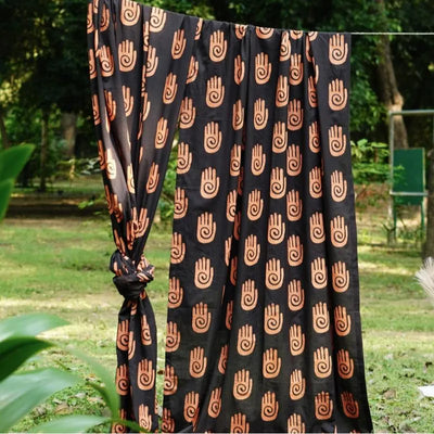 Sneh Hastaakshar Print Rod Pocket Curtain Window