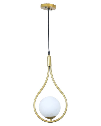 Sophisticated Metal Wall Hanging Lamp with Glass Shade | Bulb Not Included | 9 x 6 x 39 inches