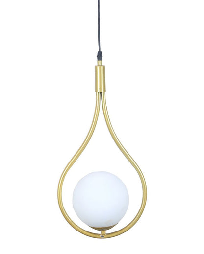 Sophisticated Metal Wall Hanging Lamp with Glass Shade | Bulb Not Included | 9 x 6 x 39 inches