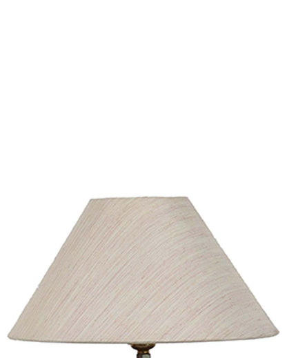 Alluring Mango Wood Base Table Lamp with Cotton Shade | Bulb Not Included | 10 x 10 x 17 inches