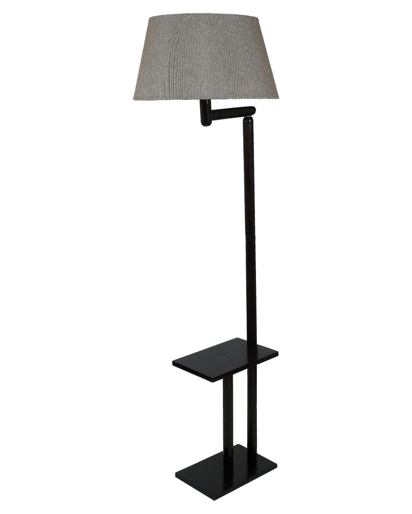 Cozy Design Mango Wood Base Floor Lamp with Jute Shade | Bulb Not Included | 18 x 14 x 61 inches