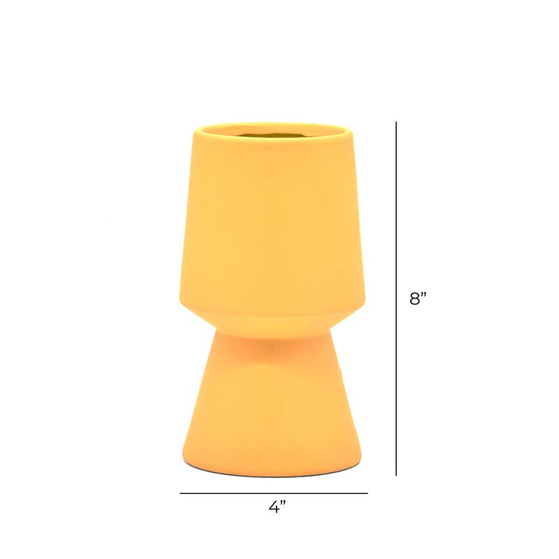 Pedestal Vase Yellow