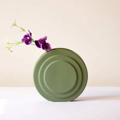 Contour Round Vase Green