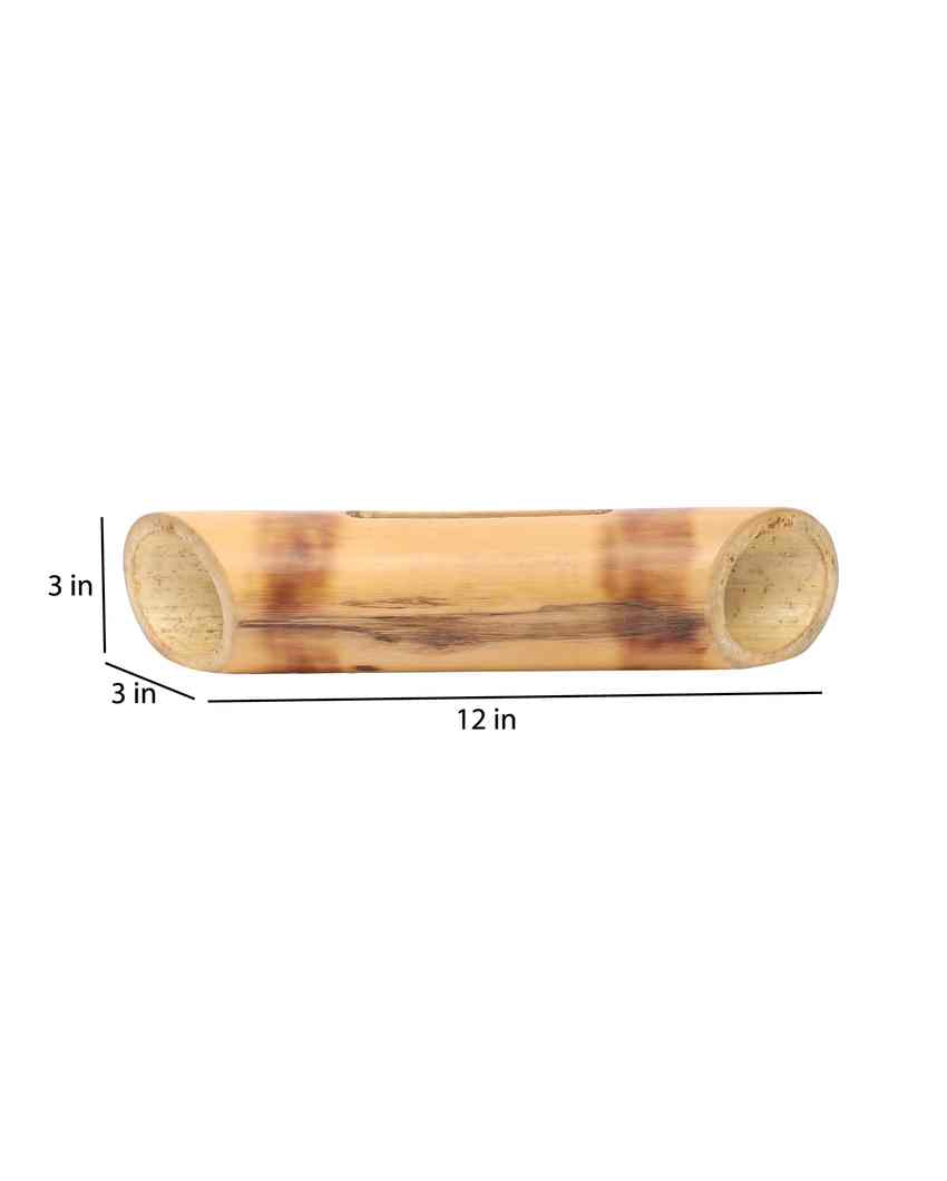 Natural Sound Enhancement Handmade Bamboo Amplifier| Beige | 3 x 12 inches