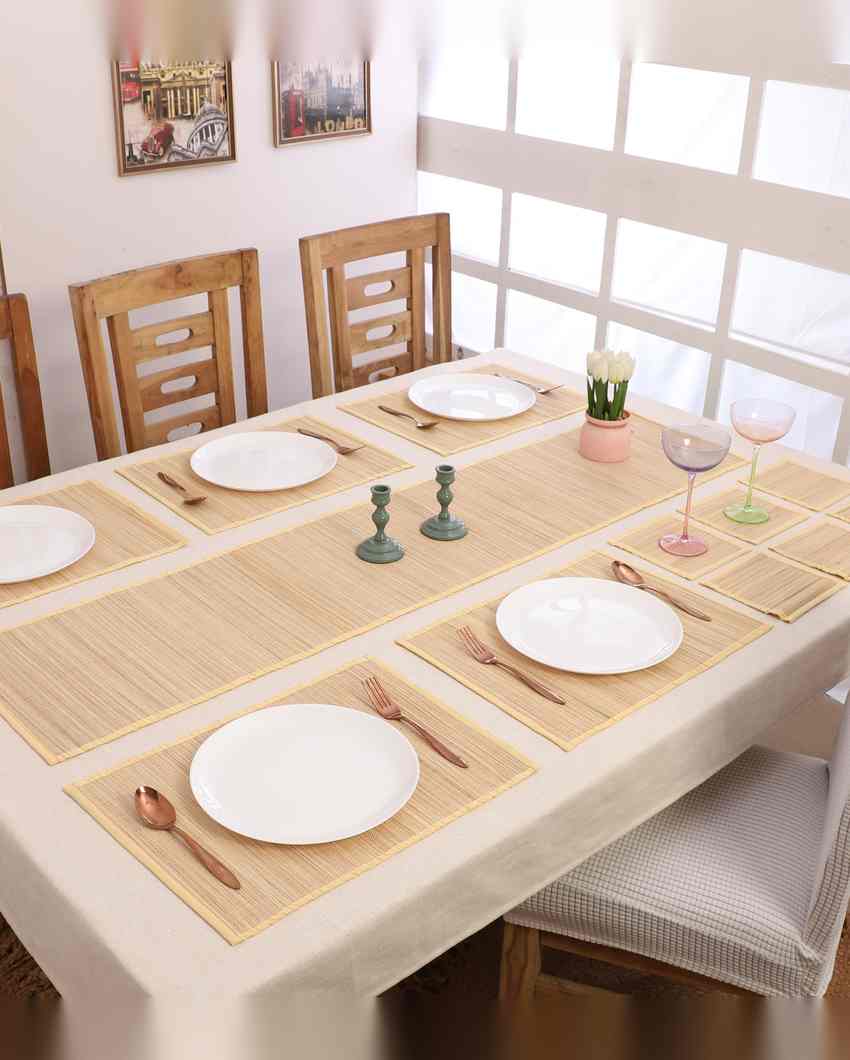 Classic Style Bamboo Dining Mats | Set of 13