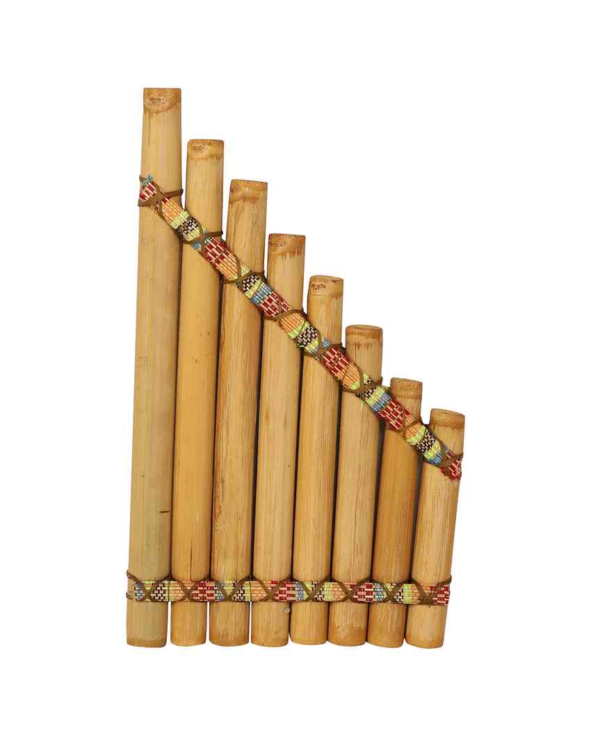 Handcrafted Bamboo Pan Flute| Beige | Traditional Musical Instrument