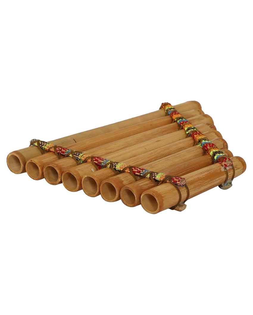 Handcrafted Bamboo Pan Flute| Beige | Traditional Musical Instrument