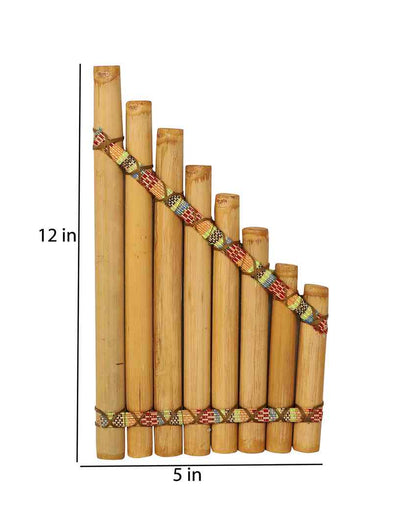 Handcrafted Bamboo Pan Flute| Beige | Traditional Musical Instrument