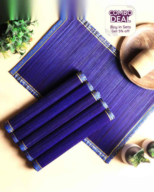 Eco Friendly Design Woven Bamboo Placemats | Set of 6 | 20 x 13 inches