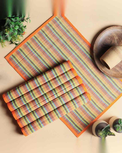 Rustic Appeal Natural Bamboo Placemats | Set of 6 | 20 x 13 inches