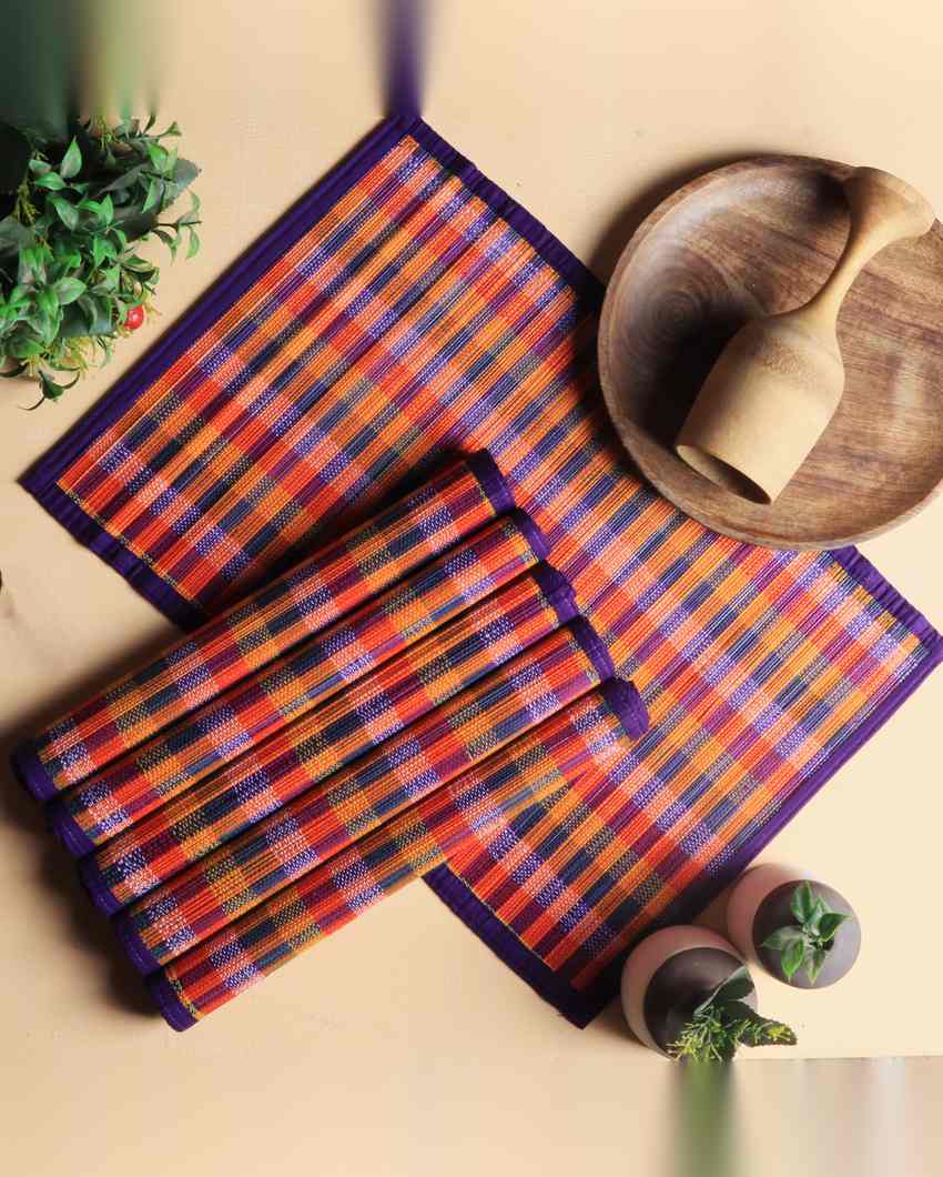 Rustic Appeal Natural Bamboo Placemats | Set of 6 | 20 x 13 inches