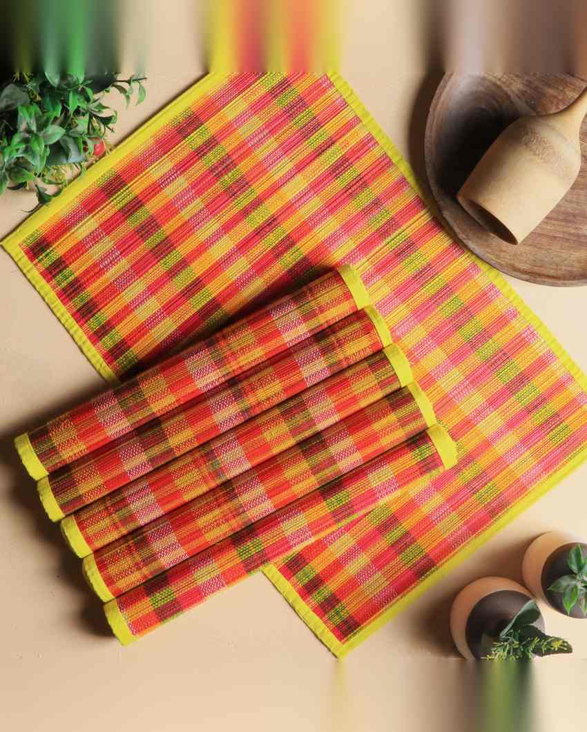 Rustic Appeal Natural Bamboo Placemats | Set of 6 | 20 x 13 inches