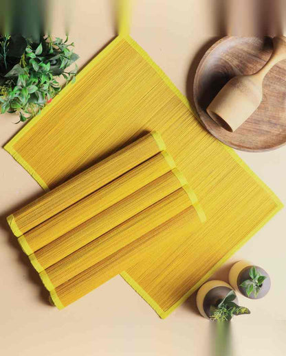 Modern Aesthetic Eco Friendly Bamboo Placemats | Set of 6 | 20 x 13 inches