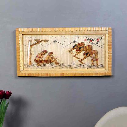 Elegant Display Bamboo Wall Hanging Working Frames | Beige| 23 x 12 inches