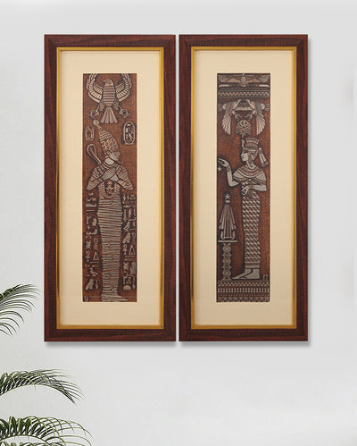 Egyptian King Pharaoh Wall Painting | 23 X 10 inches