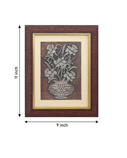 Antique Bouquet Of Flower Egyptian Art Foil Wall Painting | 9 x 11 inches