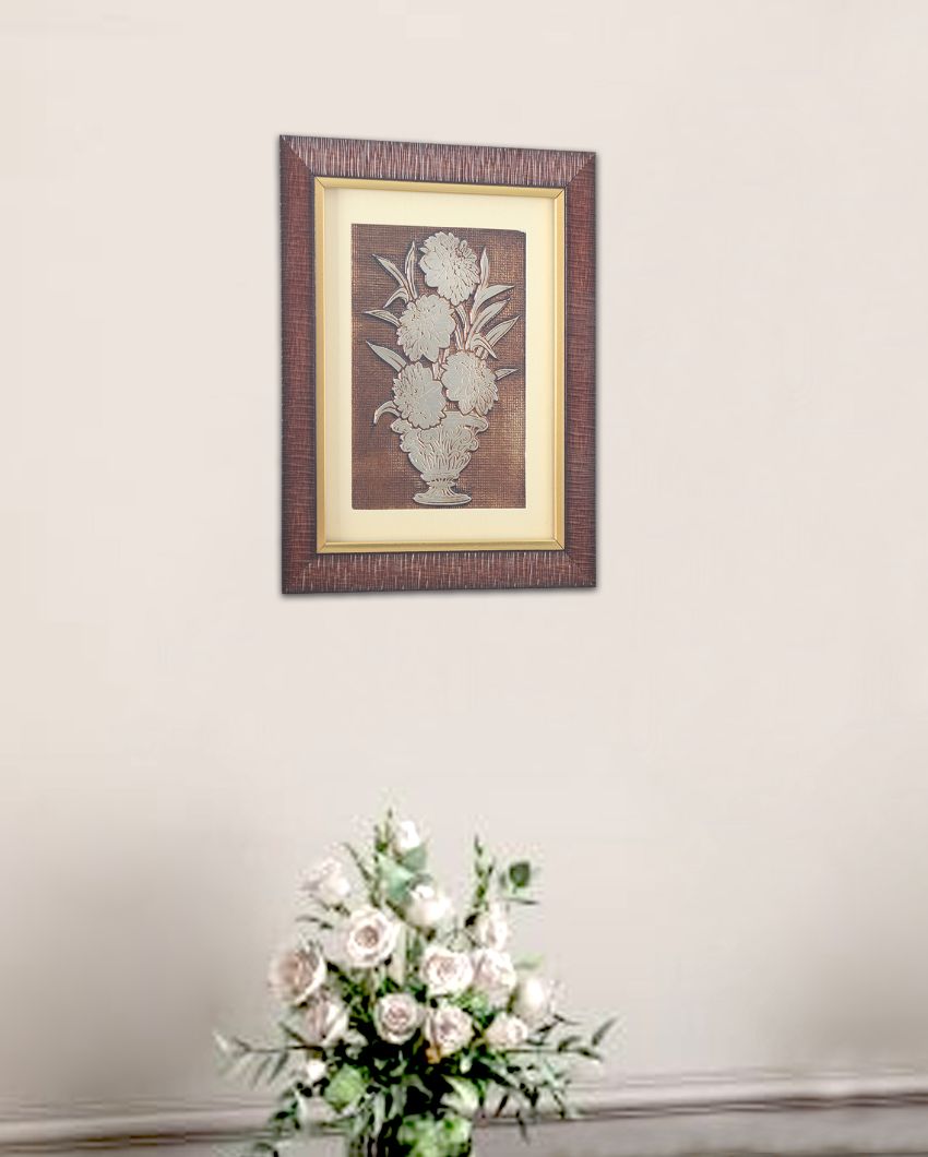 Candytuft Egyptian Flower Bouquet Foil Wall Painting | 9 x 11 inches