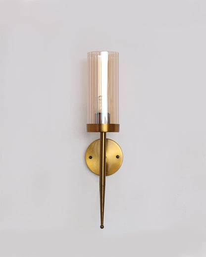 Imperial Amber Tumbler Sconce Metal Wall Light | 4 x 3 x 17 inches