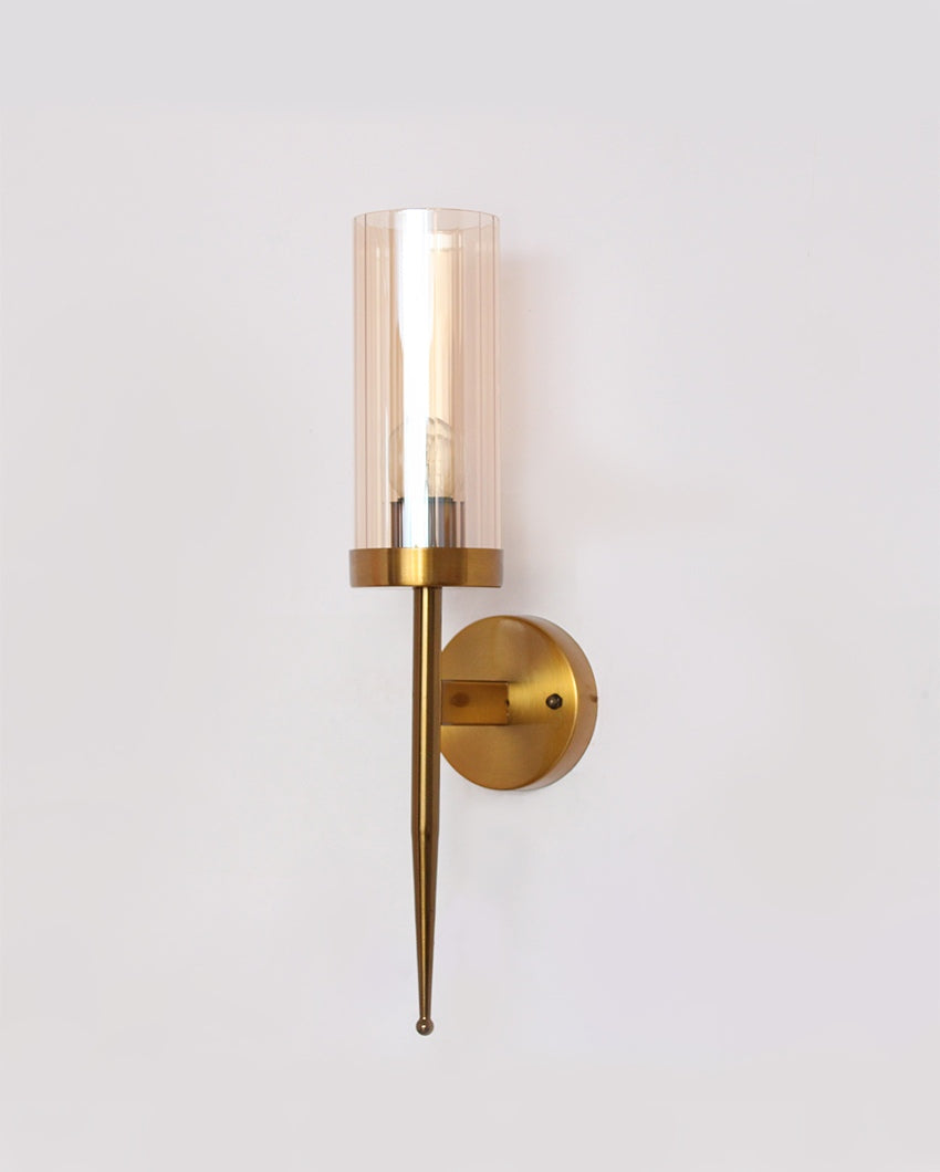 Imperial Amber Tumbler Sconce Metal Wall Light | 4 x 3 x 17 inches