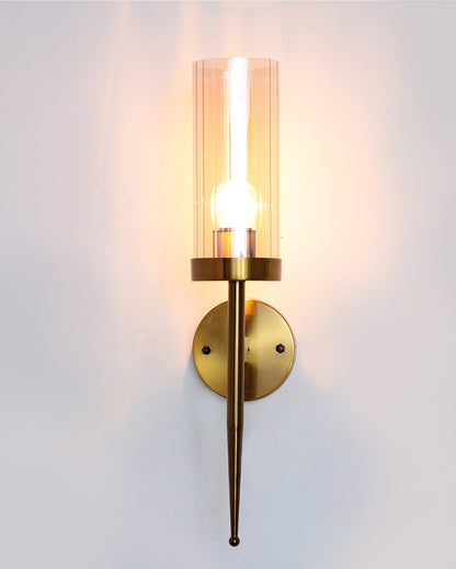 Imperial Amber Tumbler Sconce Metal Wall Light | 4 x 3 x 17 inches