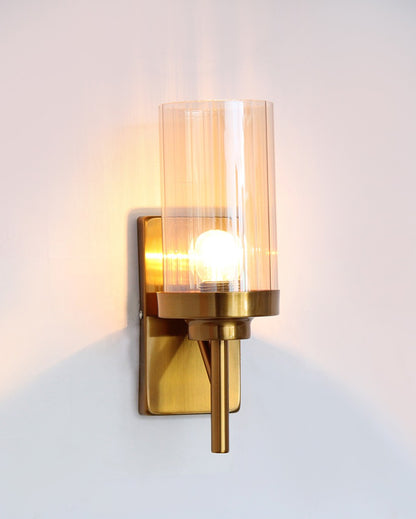 Decorative Gold Wall Light with Amber Glass Metal Light | 4 x 3 x 12 inches