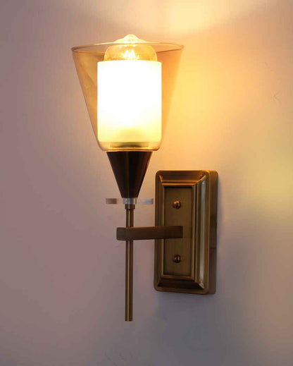 Classic Cone Double Shaded Metal Wall Light | 4 x 4 x 13 inches