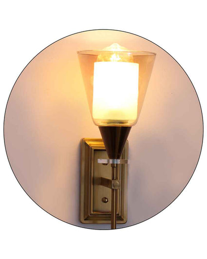 Classic Cone Double Shaded Metal Wall Light | 4 x 4 x 13 inches