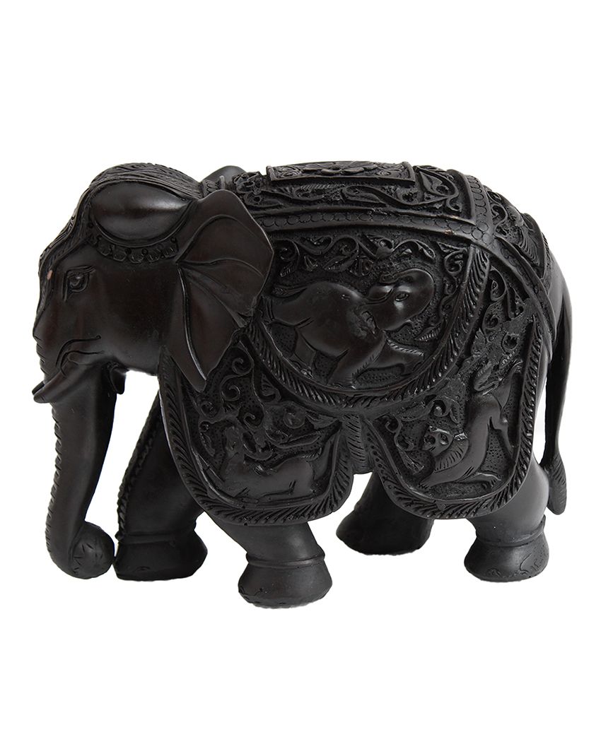 Elephant Marble Handicraft Decorative Showpiece