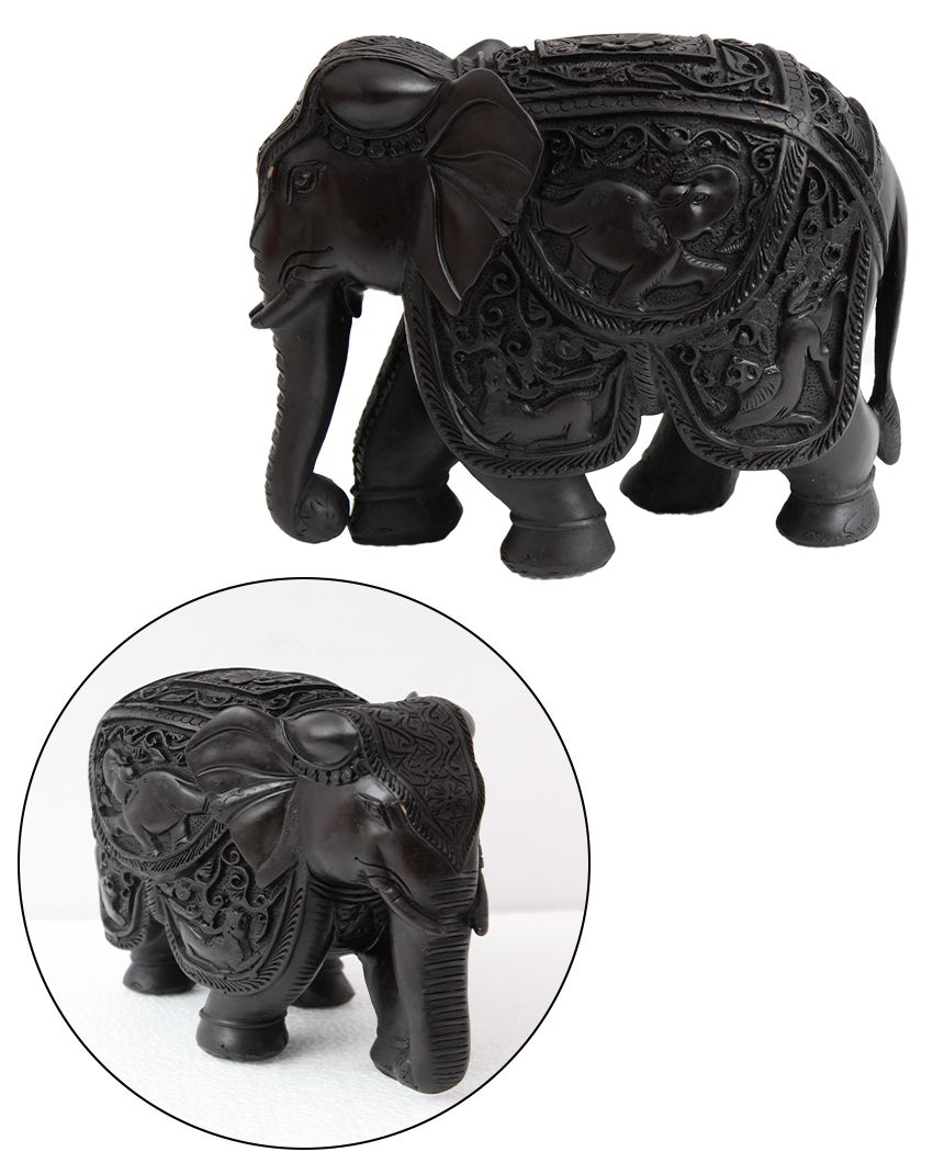 Elephant Marble Handicraft Decorative Showpiece