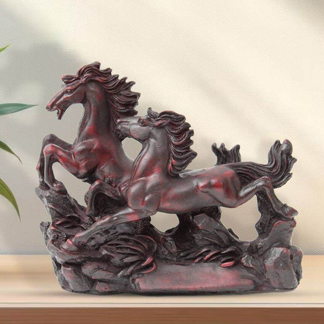 Handcrafted Running Horse Marble Statue