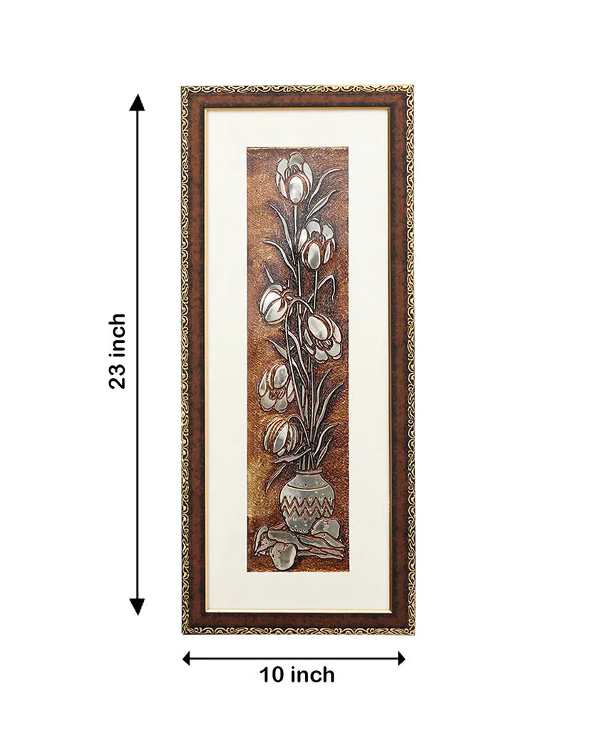 Egyptian Peony Flower Wall Painting | 10 x 23