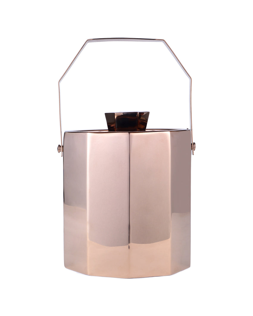 Sophisticated Durable Aura Ice Bucket With Lid & Tong | 5 x 12 inches