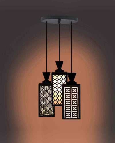 Ästhetik Wooden 3 Lights Pendant Foyer Ceiling Lamp | 8 x 4 x 35 inches