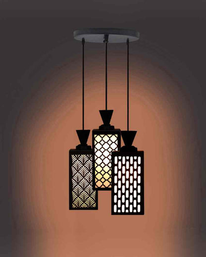 Armonioso Wooden 3 Lights Pendant Foyer Ceiling Lamp | 8 x 4 x 35 inches